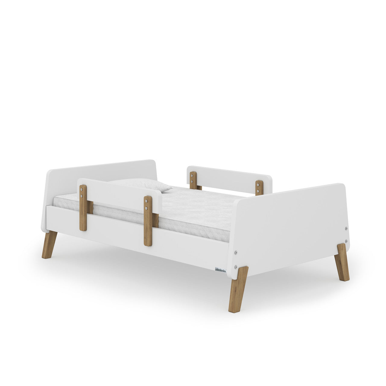 Dadada Muse Collection Toddler Bed in White and Natural- Bambi Baby