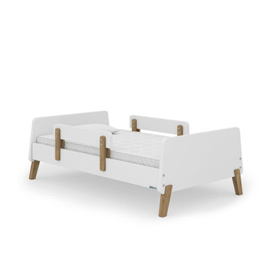 Dadada Muse Collection Toddler Bed in White and Natural- Bambi Baby