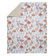 Lambs & Ivy Mushroom Meadow Soft White/Taupe Luxury Baby Blanket - Bambi Baby