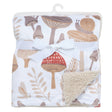 Lambs & Ivy Mushroom Meadow Soft White/Taupe Luxury Baby Blanket - Bambi Baby