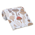 Lambs & Ivy Mushroom Meadow Soft White/Taupe Luxury Baby Blanket - Bambi Baby