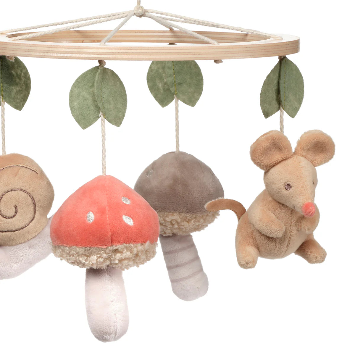 Lambs & Ivy Mushroom Meadow Musical Baby Crib Mobile Soother Toy- Bambi Baby