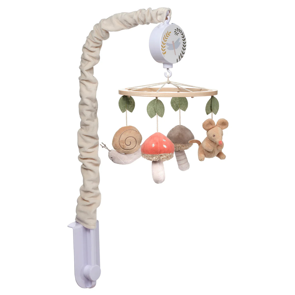 Lambs & Ivy Mushroom Meadow Musical Baby Crib Mobile Soother Toy- Bambi Baby