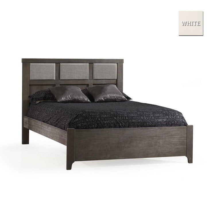 Natart Rustico Collection Double Bed 54" with Low profile footboard & rails in White- Bambi Baby