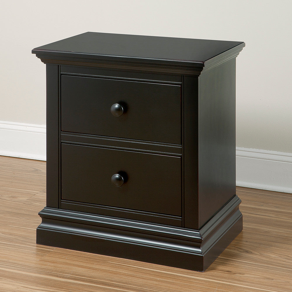 Mesita de noche Westwood Stone Harbor en negro - Bambi Baby