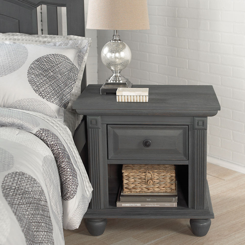 Oxford London Lane Nightstand in Arctic Gray- Bambi Baby