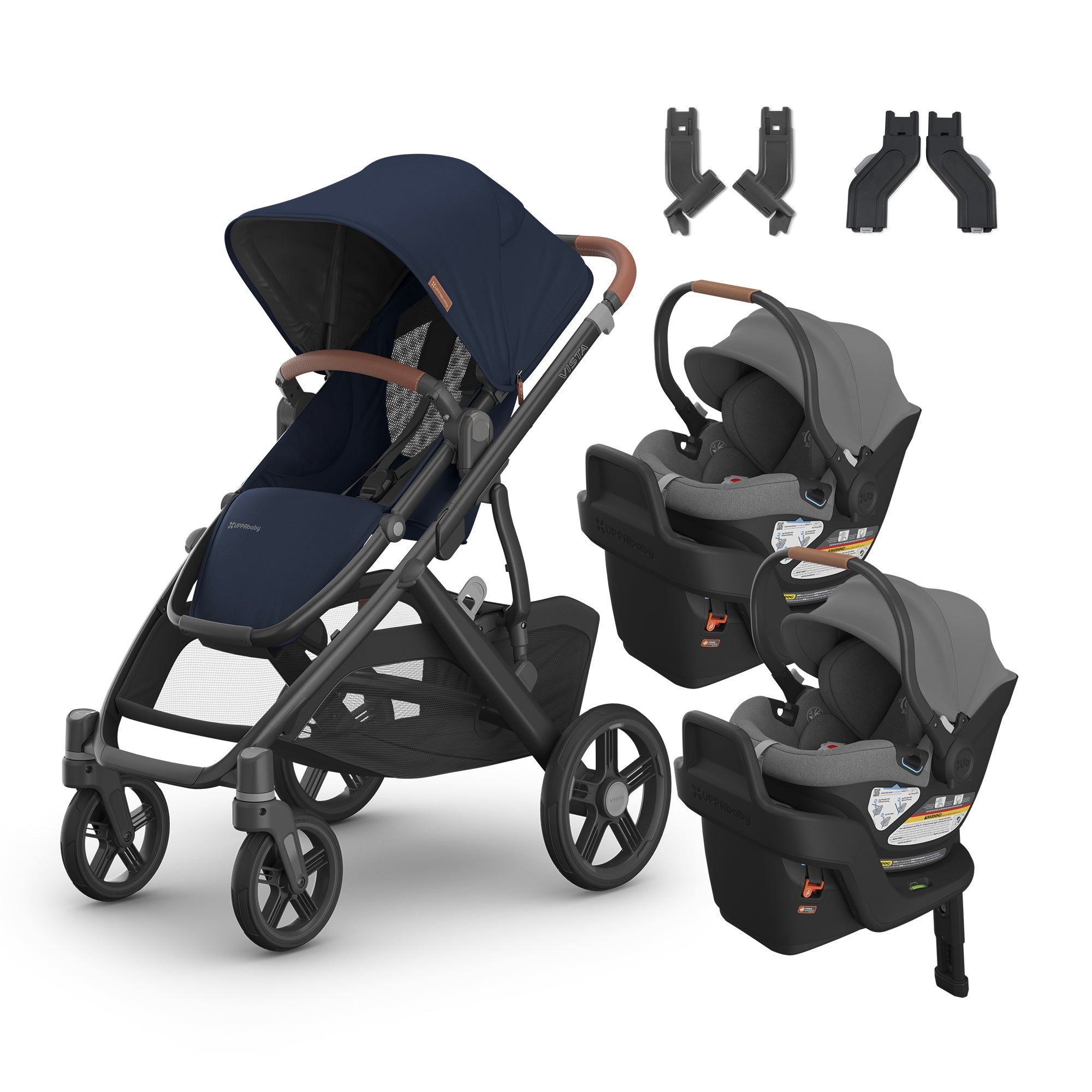 UPPAbaby Vista V3 From Birth Twin Mode Travel System (Stroller