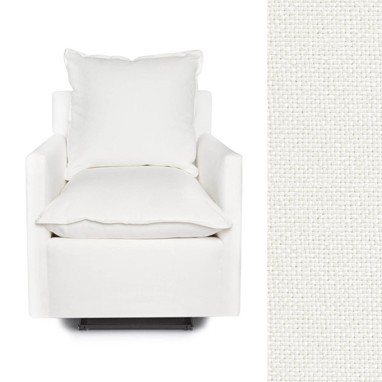 Oilo Nola Glider in HP Whisper Cloud- Bambi Baby