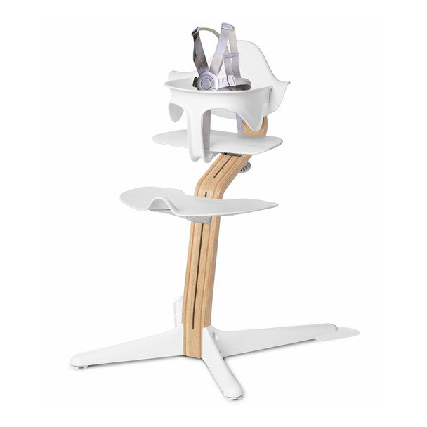 Nomi Highchair White in White Oak- Bambi Baby