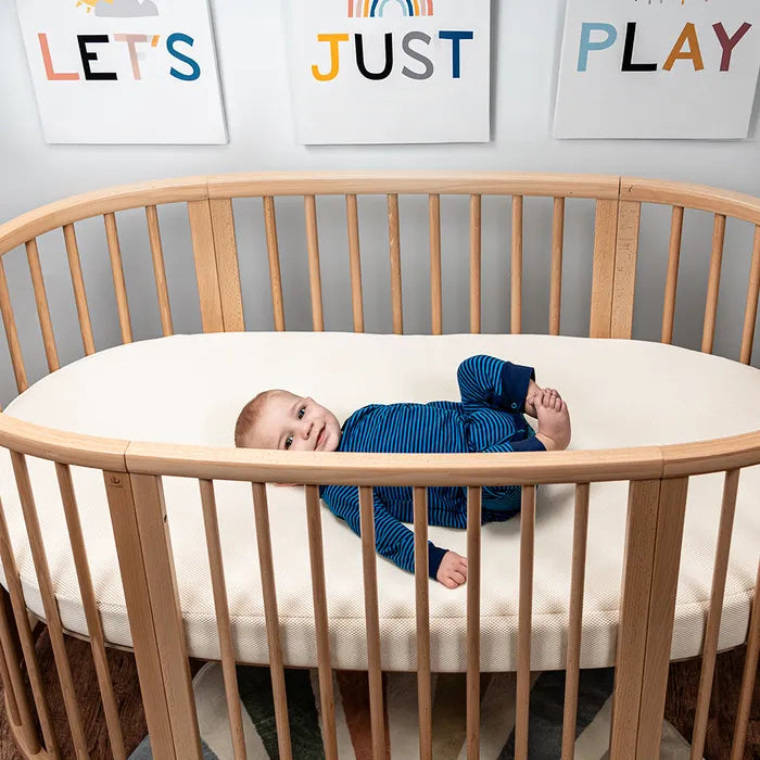 Naturepedic Organic Breathable Oval Mattress (Stokke Sleepi Crib V2 or V3)- Bambi Baby