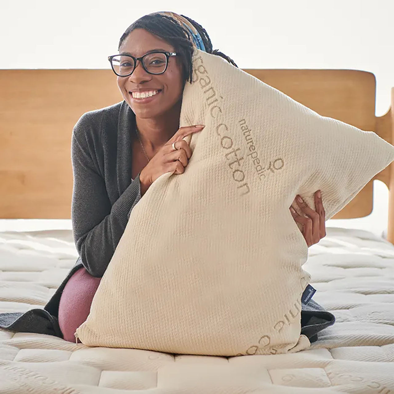 Naturepedic Standard Shredded Latex Pillow SOFT - Natural- Bambi Baby