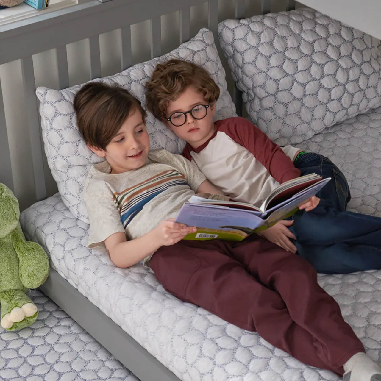 Lullaby Earth Standard Dream Easy Kids Pillow - Blue Leaf- Bambi Baby