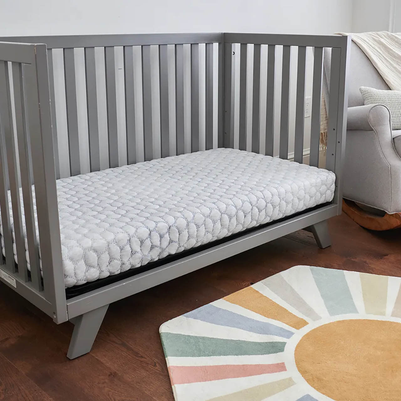 Lullaby Earth Gentle Start Breathable Crib Mattress - Blue Leaf- Bambi Baby