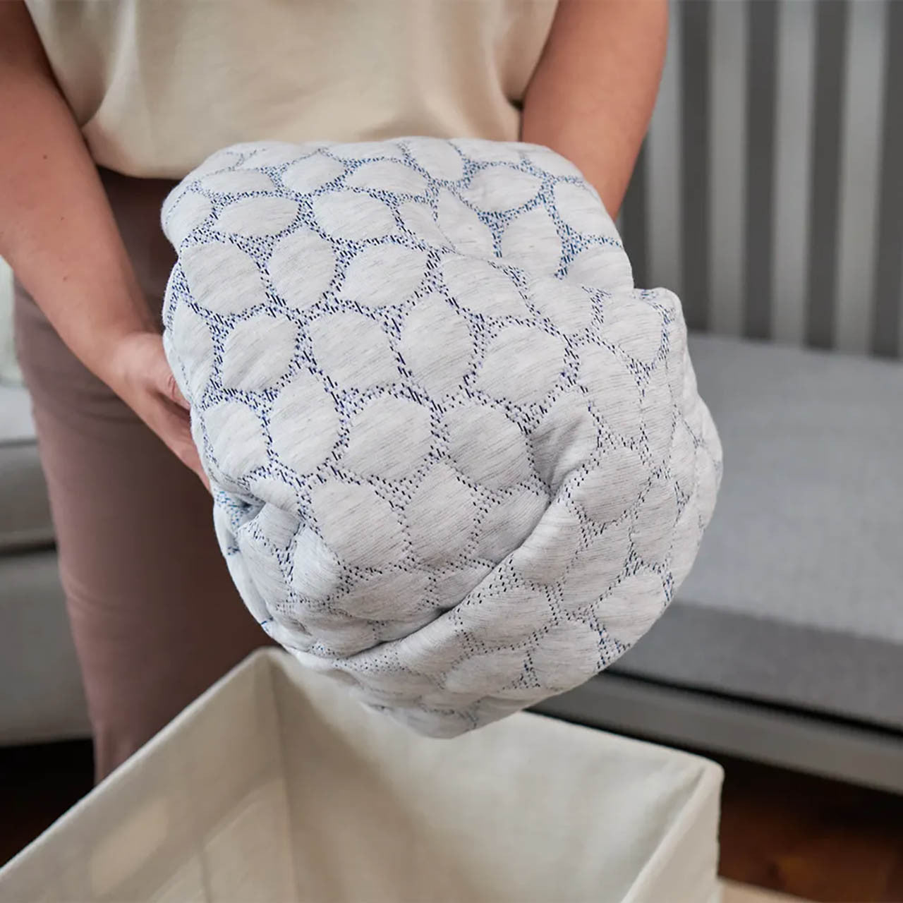 Lullaby Earth Gentle Start Breathable Crib Mattress - Blue Leaf- Bambi Baby