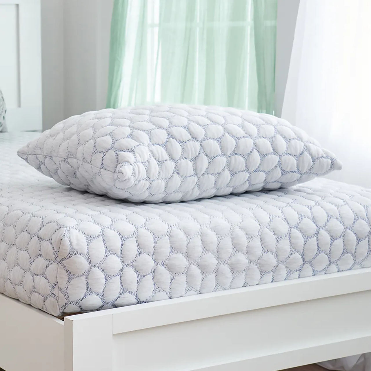 Lullaby Earth Standard Dream Easy Kids Pillow - Blue Leaf- Bambi Baby