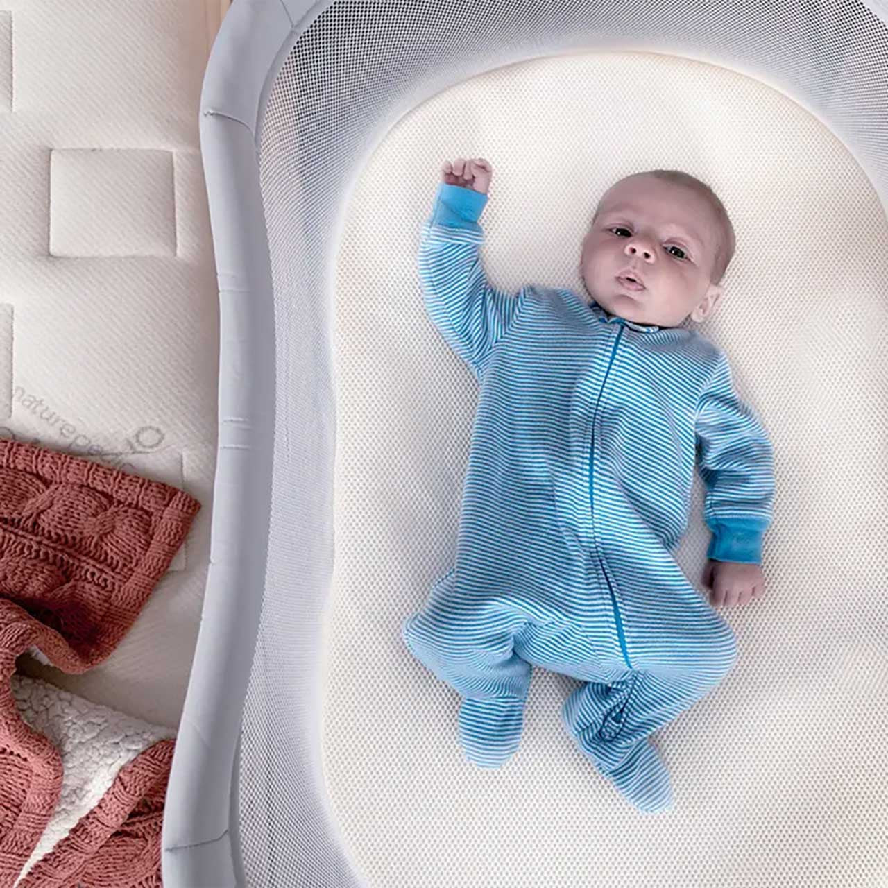 Naturepedic Bassinet Pad with Breathable Cover for Halo - Natural- Bambi Baby