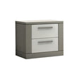 NEST Milano Collection Nightstand in Elephant Grey and White - Bambi Baby