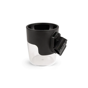 Black Clear Nuna Flex System Cup Holder - Side View Stroller Accessory | Bambi Baby