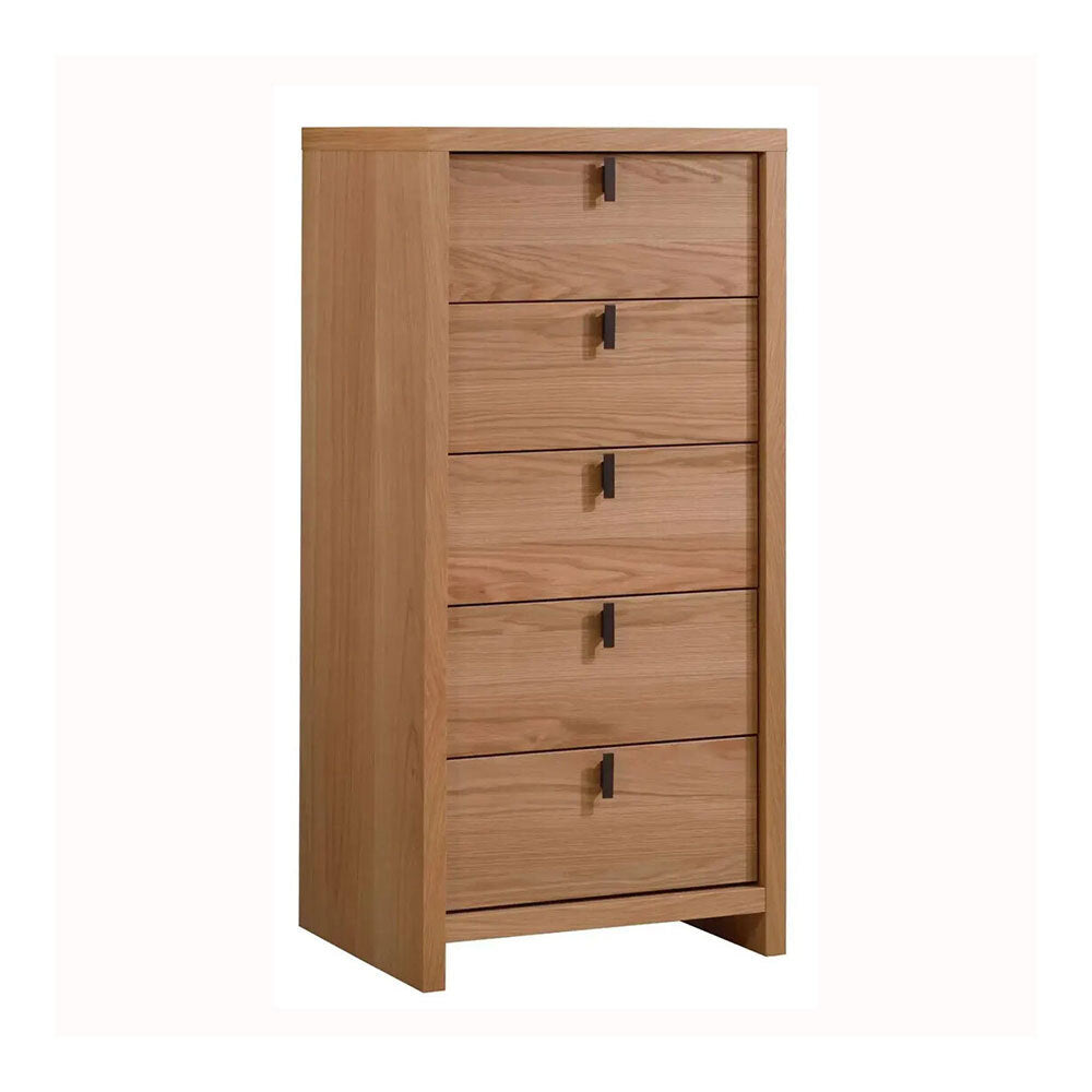 Natart Linea 5 Drawer Lingerie Chest - Natural Oak- Bambi Baby