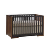 Walnut & Dusk Solid Wood Convertible Crib - Front Angle | Bambi Baby