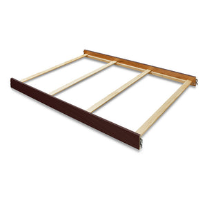 Dark Espresso Wood Full Size Bed Rails - Angled View | Bambi Baby