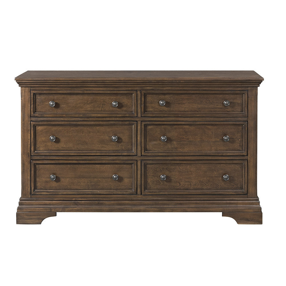 Westwood Olivia 2 Piece Nursery Set - Crib and 6 Drawer Dresser in Rosewood- Bambi Baby