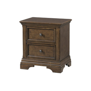 Rosewood Wood Westwood Olivia Nursery Nightstand - Angled Front View | Bambi Baby