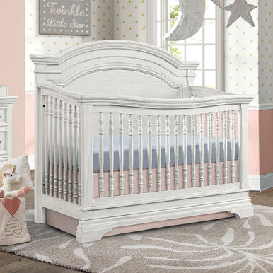Berço arqueado Westwood Olivia em branco escovado- Bambi Baby