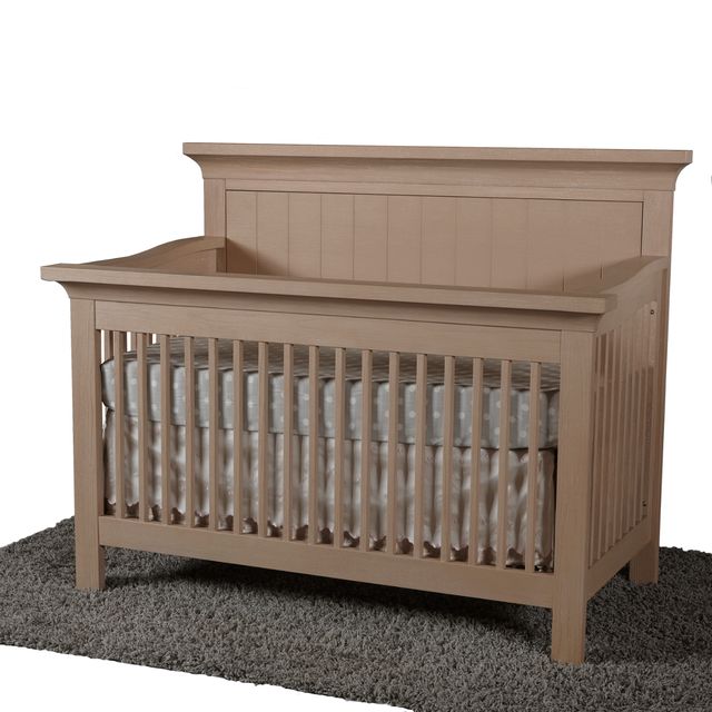 Pali Varese Convertible Crib - Straight leg With Wood Panel Vertical Lines- Bambi Baby