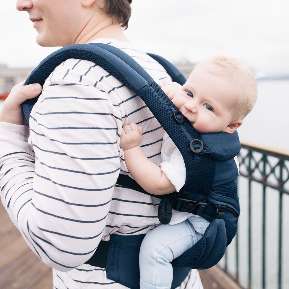 ergobaby cotton carrier Ergobaby Omni 360 Cool Air Mesh Baby Carrier, Midnight Blue