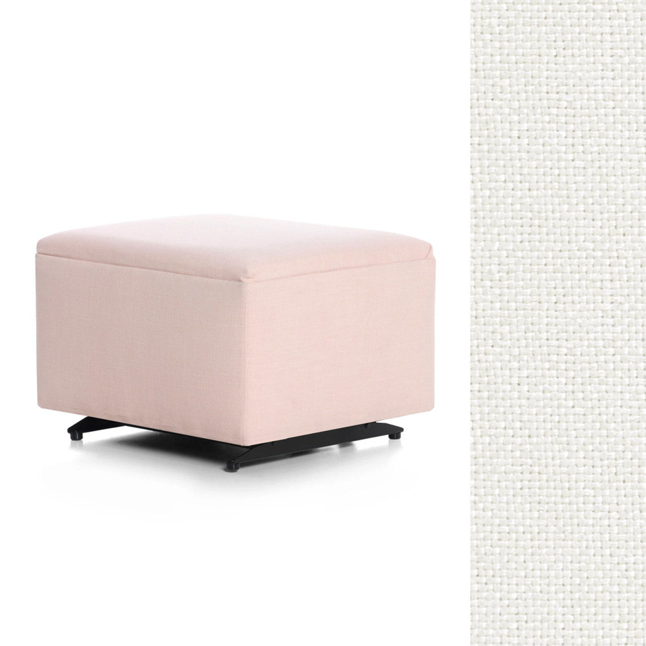 Oilo Ottoman Glider in HP Whisper Cloud- Bambi Baby