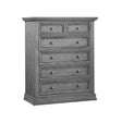Oxford Baby Glenbrook Collection 5 Drawer Chest in Graphite Gray - Bambi Baby