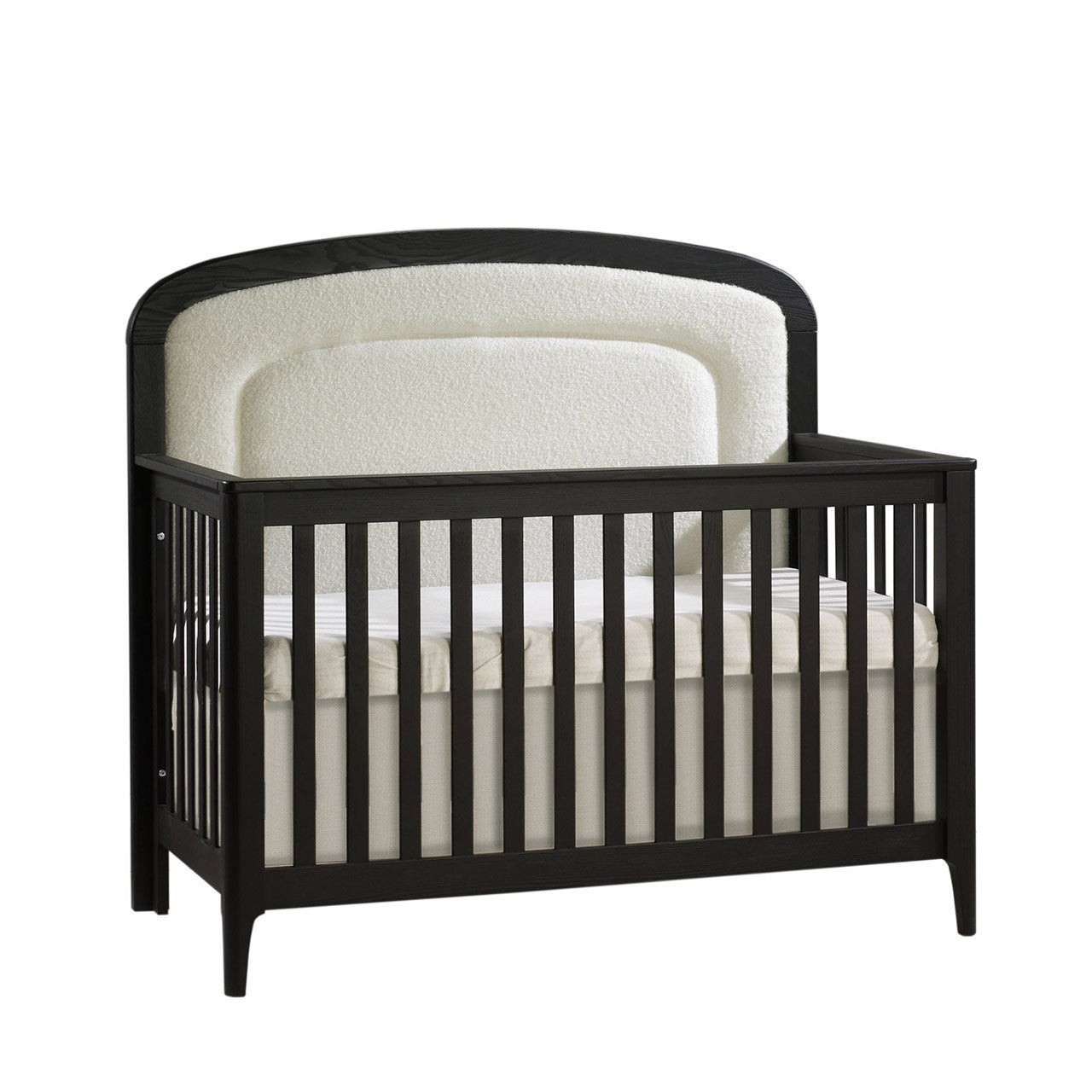 Natart Palo Crib To Double With Upholstered Panel Boucle Beige- Bambi Baby