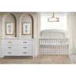 Cuna Natart Palo para cama doble con panel tapizado Boucle Beige - Bambi Baby
