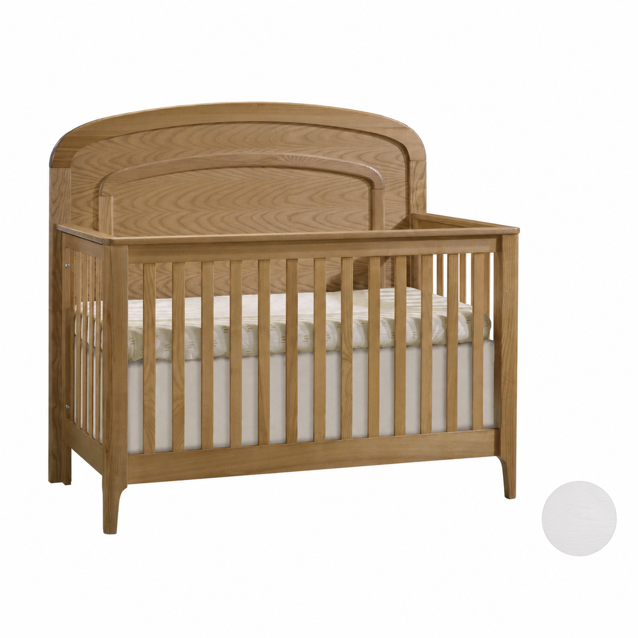 Natart Palo ''5-in-1'' Convertible Crib with Arched Molding (w/out rails)- Bambi Baby