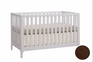 Walnut Wood Finish Natart Palo Island Convertible Crib - Front View | Bambi Baby