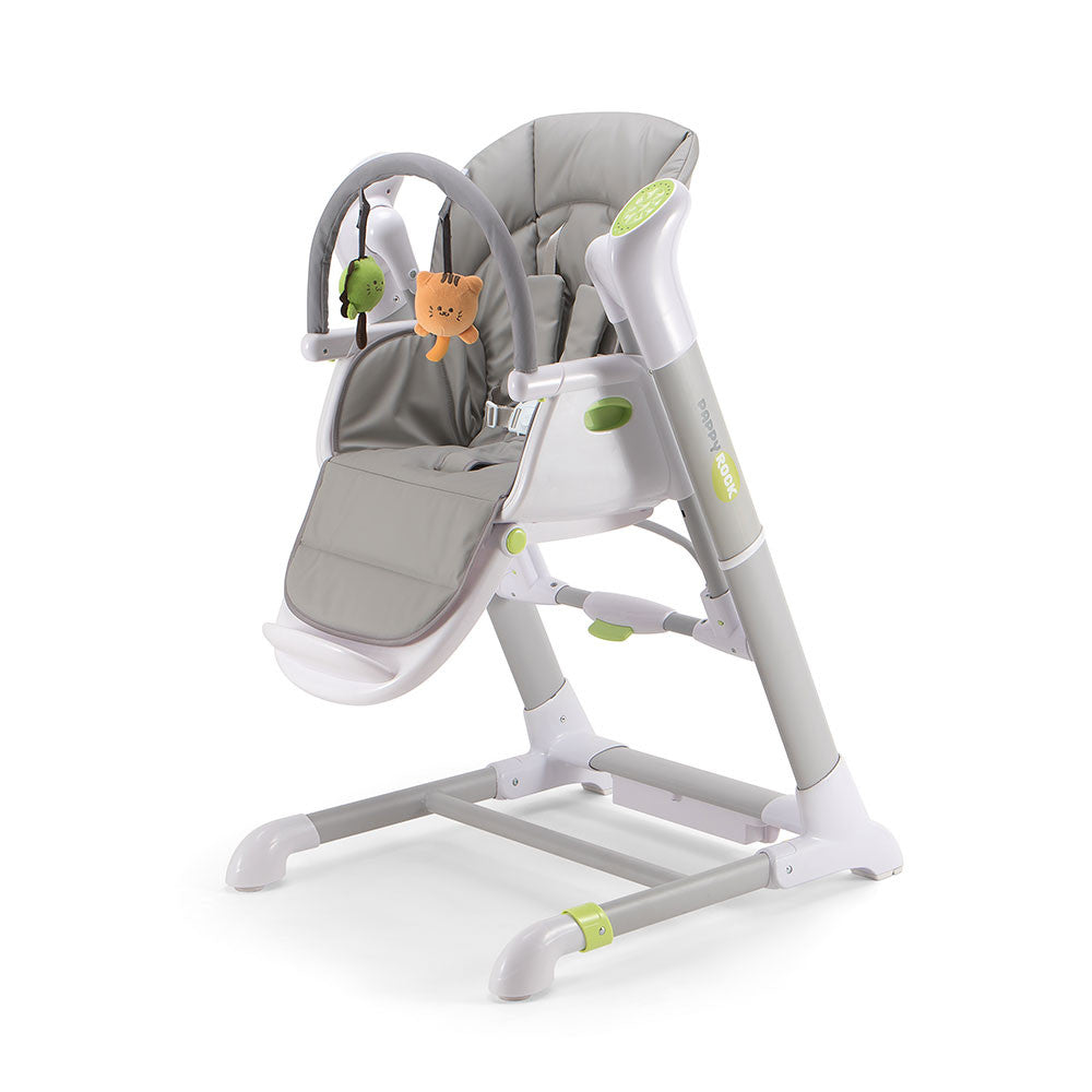 Silla alta y columpio Pali Pappy Rock en gris perla- Bambi Baby