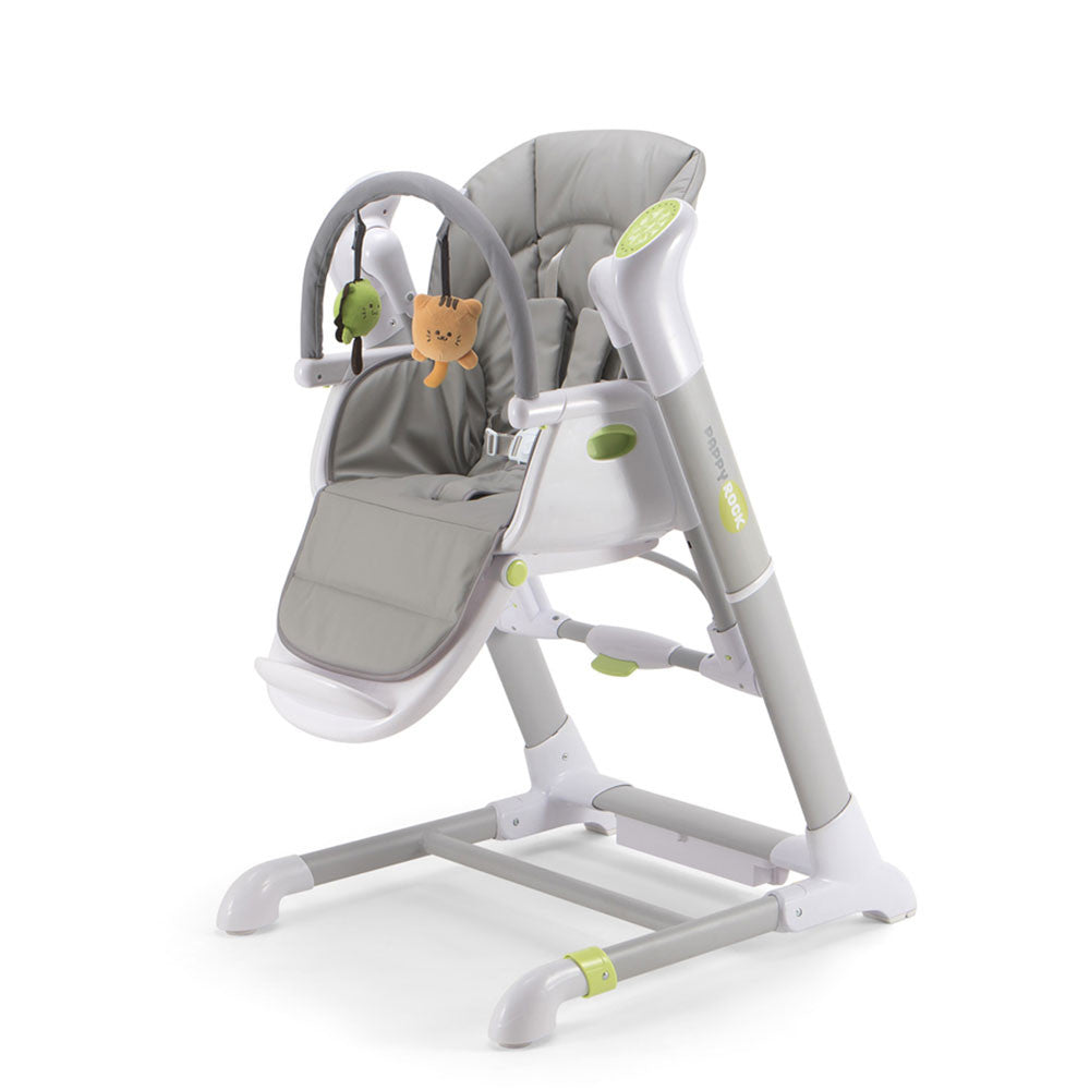 Silla alta y columpio Pali Pappy Rock en gris perla- Bambi Baby