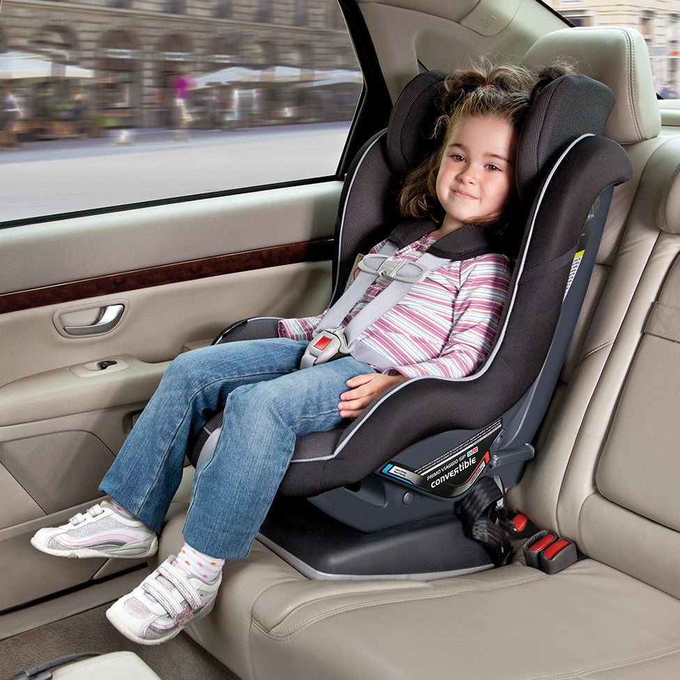 Peg Perego Primo Viaggio Convertible Car Seat in Licorice - Black Leather- Bambi Baby