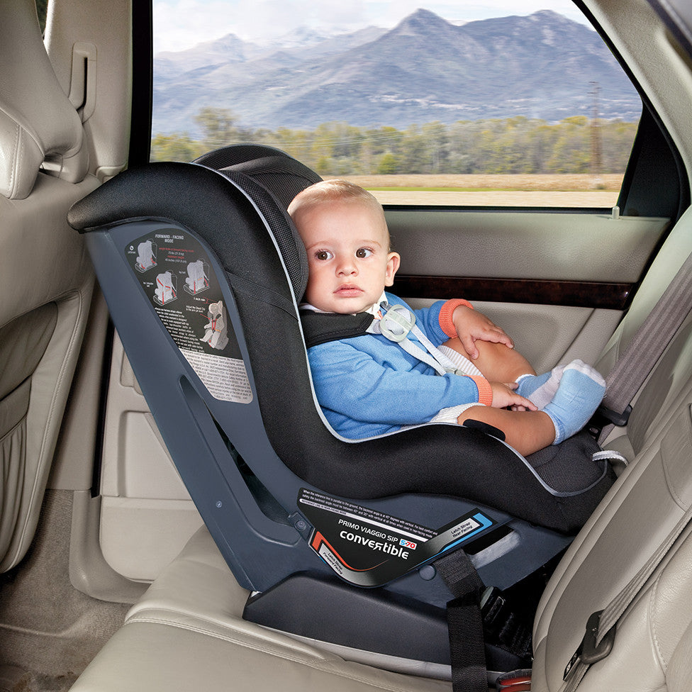 Peg Perego Primo Viaggio Convertible Car Seat in Licorice - Black Leather- Bambi Baby