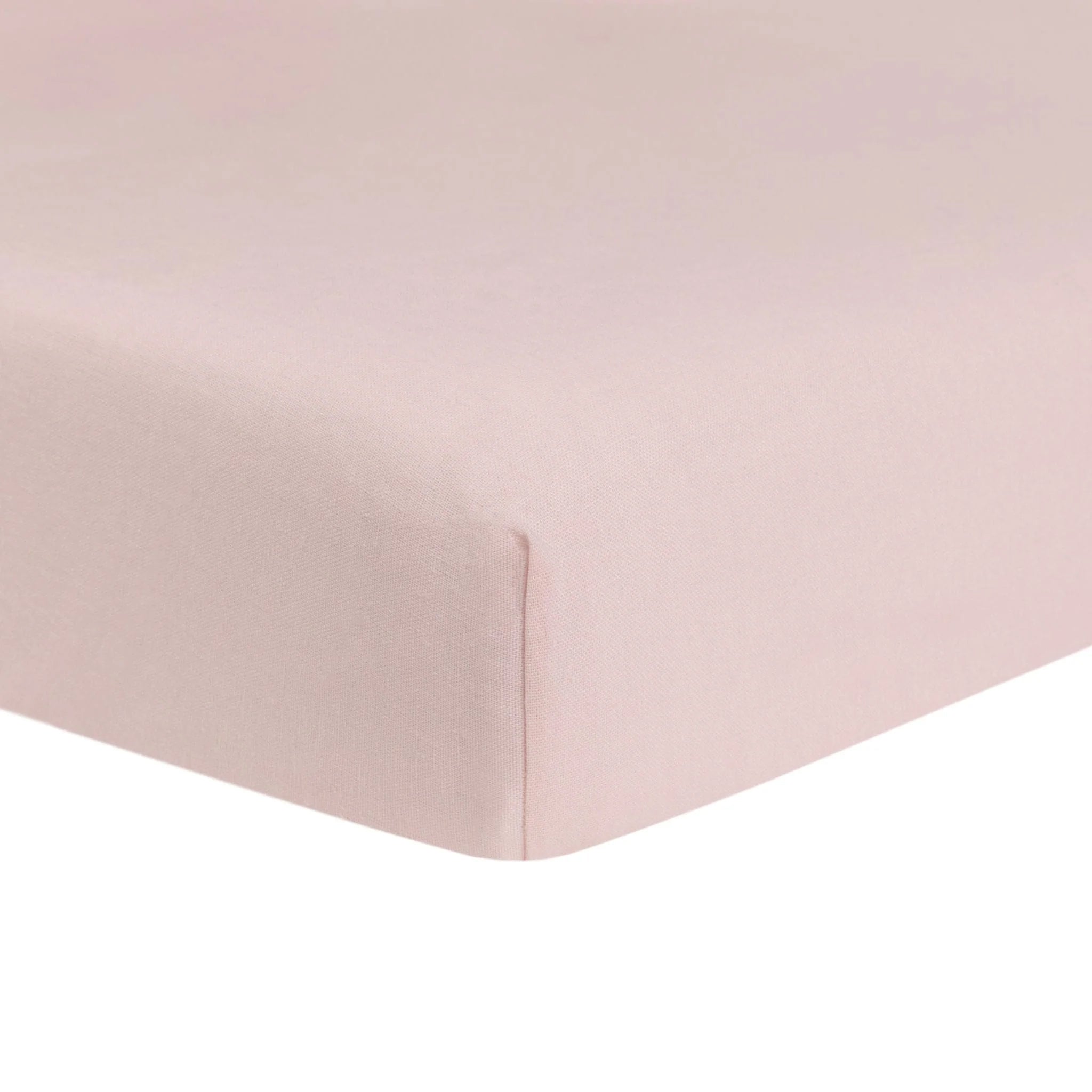 Liz and Roo Petal Pink Linen Blend Crib Sheet- Bambi Baby