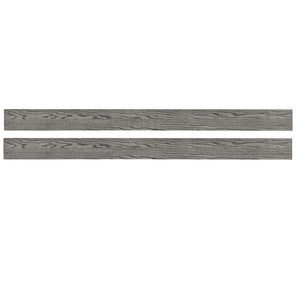 Brushed Pewter Foundry Conversion Rails - Two Rails Top View | Bambi Baby