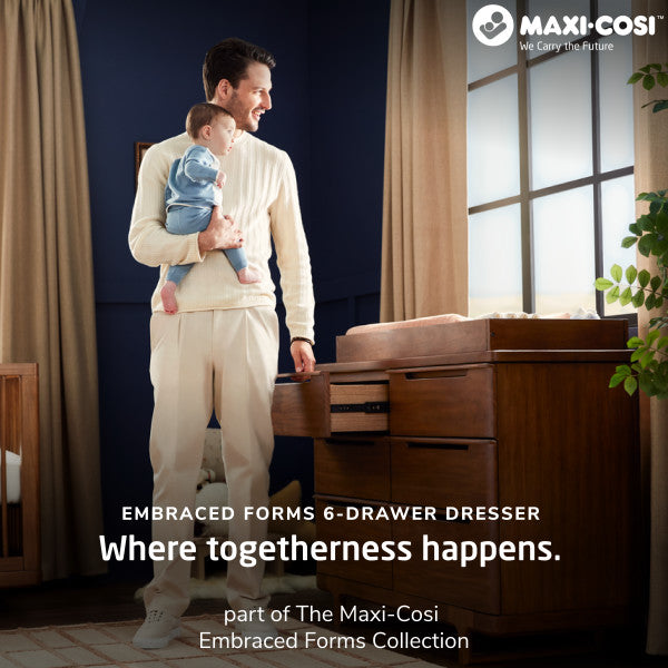 Maxi Cosi Embraced Forms Double Dresser - Chestnut Stain- Bambi Baby