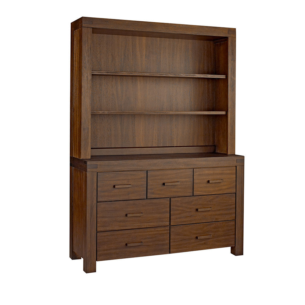 Oxford Baby Piermont Collection Hutch in Rustic Farmhouse Brown- Bambi Baby