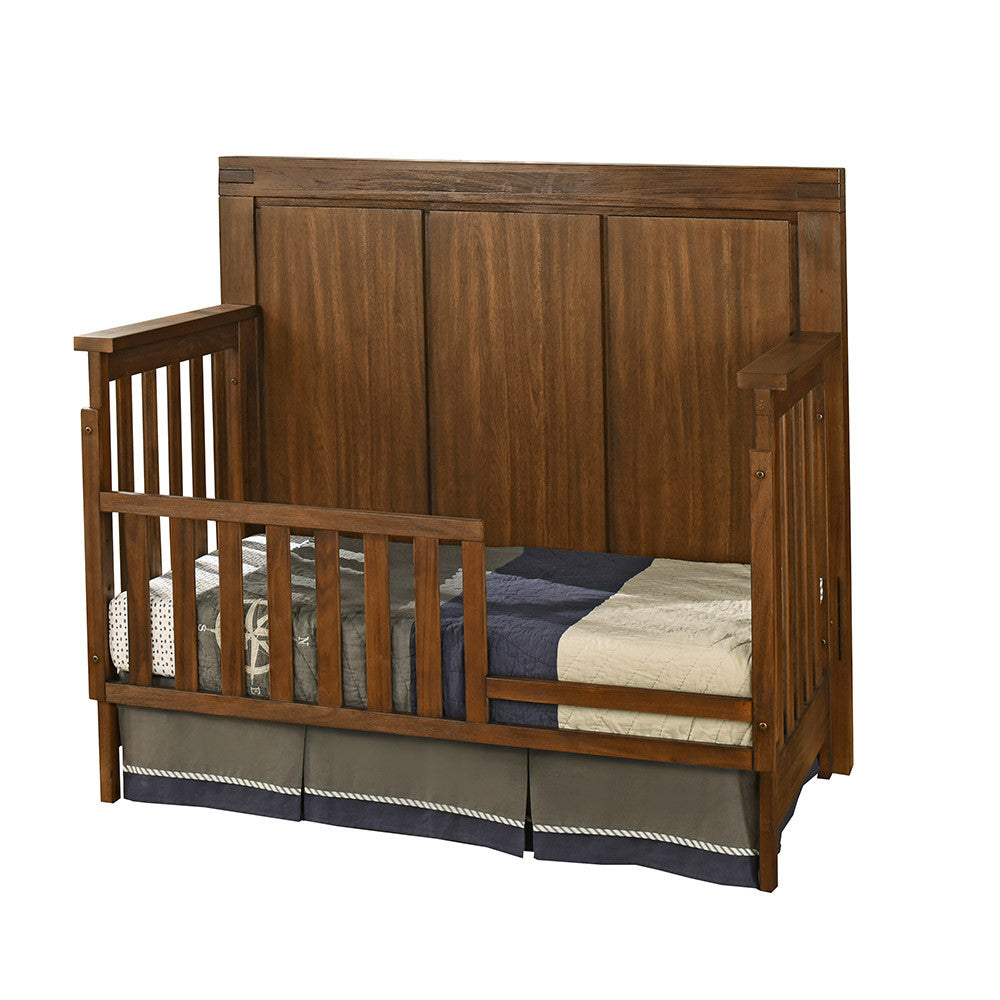Oxford Piermont Collection Guard Rail in Rustic Farmhouse Brown- Bambi Baby