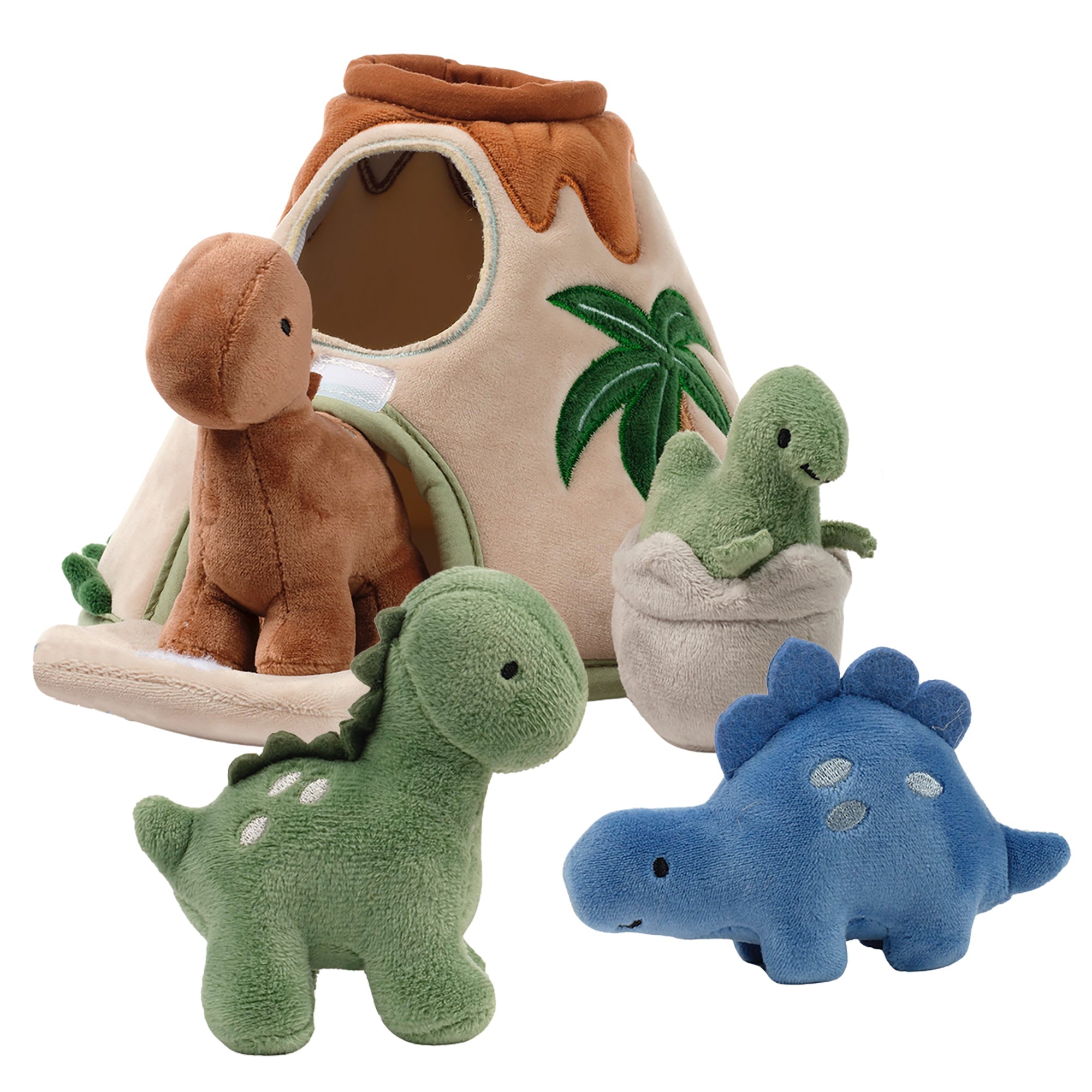 Lambs & Ivy Dino-Might Volcano Plush Toy Play Set- Bambi Baby