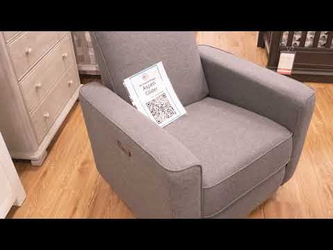 Westwood Aspen Swivel and Manual Reclining Glider in Stone - Bambi Baby