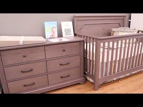 NEST Emerson Collection 4 in 1 Convertible Crib in Grigio - Bambi Baby