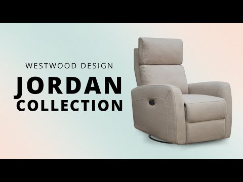 Westwood Jordan Glider - Triple Power - Lumbar - Headrest- Recline with USB in Camel - Bambi Baby