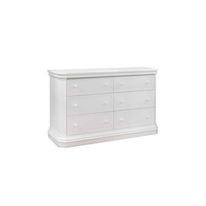 White Wood Sorelle Primo Double Dresser - Front View Nursery Furniture | Bambi Baby